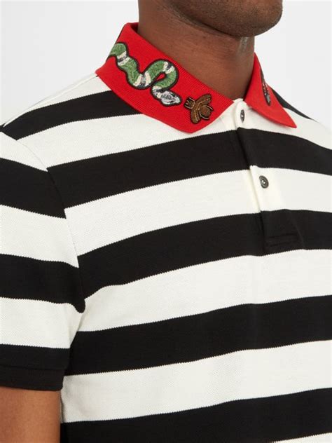 gucci polo snake stripe